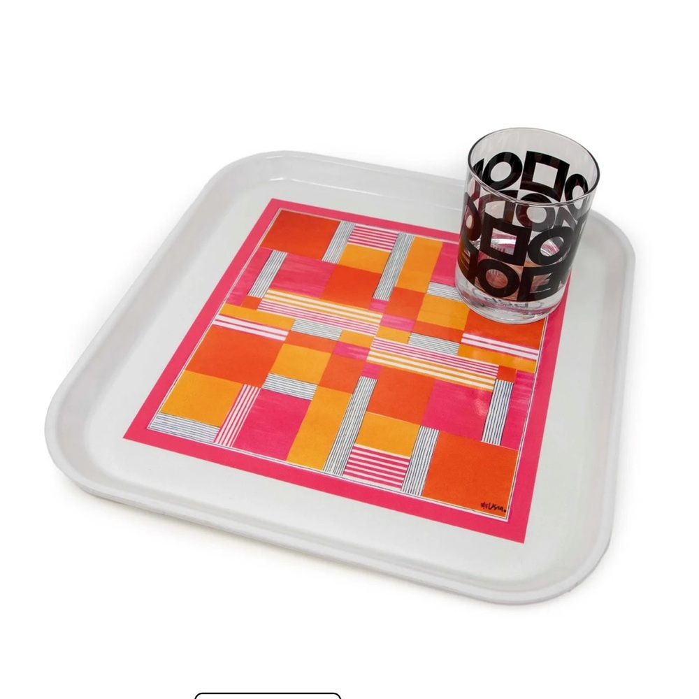 Vera Destination PSP Colorful Geometric Windows Tray